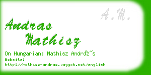 andras mathisz business card